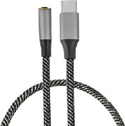 4smarts active audio cable matchcord usb c to 35mm connector 12cm textile black photo