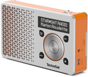 technisat digitradio 1 portable dab fm radio with built in rechargeable battery silver orange photo