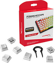 hyperx hkcpxp wt us g pudding keycaps full key set white pbt us layout photo