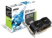 vga msi nvidia geforce gtx750ti 2gb n750ti 2gd5tlp 2gb gddr5 pci e retail photo