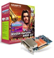 gigabyte geforce 6600gt 128mb pci e dvi tv out silent pipe 2 retail photo