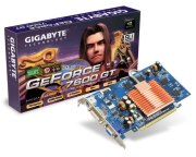 gigabyte geforce 7600gt gv nx76t128d 128mb pci e tv out dvi retail photo