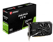 vga msi geforce gtx1650 aero itx 4g oc 4gb gddr5 pci e retail photo