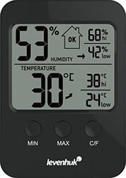 levenhukwezzer base l30 thermohygrometer black 78885 photo