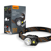 fakos videx headlamp cree xpg3 5w cob 3w 550lm photo