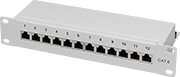 logilink np0041 12 port cat6 10 patch panel light grey photo