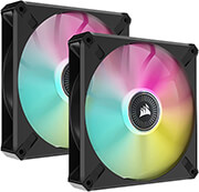 corsair co 9050115 ww fan ml140 elite airguide rgb dual pack with lighting node core