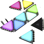 corsair cl 9011114 ww icue lc100 case accent lighting panels mini triangle 9x tile starter kit photo