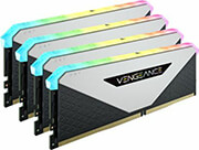 ram corsair cmn32gx4m4z3200c16w vengeance rgb rt white 32gb 4x8gb ddr4 3200mhz quad kit photo