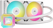 corsair cw 9060072 ww icue h100i elite rgb capellix xt cpu liquid cooler 240mm white photo