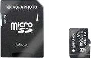 agfaphoto professional high speed 64gb micro sdxc c10 u3 v30 adapter photo