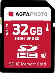 agfaphoto high speed 32gb sdhc card class 10 uhs i u1 v10 photo