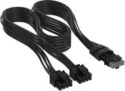corsair cable premium individually sleeved 2x 8 pin to pcie 12v 2x6 600w cable type 4 black photo corsair cable premium individually sleeved 2x 8 pin to pcie 12v 2x6 600w cable type 4 black photo