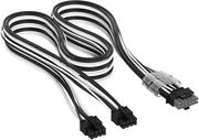 corsair cable premium individually sleeved 2x 8 pin to pcie 12v 2x6 600w cable type 5 black white photo corsair cable premium individually sleeved 2x 8 pin to pcie 12v 2x6 600w cable type 5 black white photo