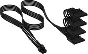 corsair cable premium individually sleeved serial ata sata cable 4 connectors type 5 black photo