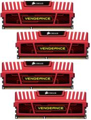 ram corsair cmz16gx3m4x1866c9r vengeance xmp 16gb 4x4gb pc3 14900 quad channel kit red photo