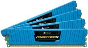 ram corsair cml32gx3m4a1600c10b vengeance lp blue 32gb 4x8gb ddr3 1600miz quad channel kit photo