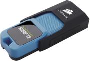 corsair cmfsl3x2 32gb flash voyager slider x2 32gb usb30 flash drive blue housing photo