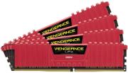 ram corsair cmk32gx4m4b3000c15r vengeance lpx red 32gb 4x8gb ddr4 3000mhz quad channel kit photo