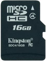 kingston sdc4 16gbsp 16gb micro sdhc class 4 no adapter photo