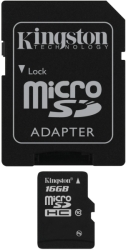 kingston sdc10 16gb 16gb micro sdhc 1 adaptor photo