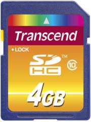 transcend 4gb secure digital card high capacity class 10 photo