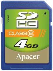 apacer 4gb secure digital high capacity class 6 photo
