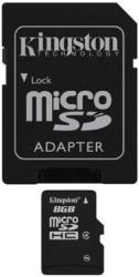 kingston sdc4 8gb 8gb micro secure digital high capacity class 4 with adapter photo