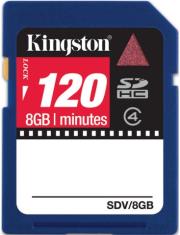 kingston 8gb video secure digital high capacity class 4 photo