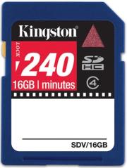 kingston 16gb video secure digital high capacity class 4 photo