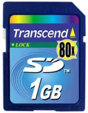 transcend secure digital 1gb 80x ultra photo