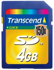 transcend secure digital 4gb 150x ultra photo