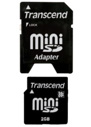 transcend 2gb mini secure digital 80x ultra photo