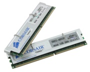 corsair twinx pair 2x dimm ddr 512mb pc3200 400mhz platinum photo