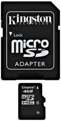kingston 4gb micro secure digital class 4 high capacity 2 adapters photo