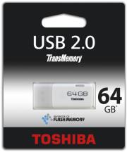 toshiba hayabusa 64gb usb20 flash drive transmemory white photo