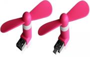 xlayer mini fan 2 in 1 micro usb usb pink photo