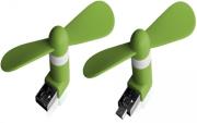 xlayer mini fan 2 in 1 micro usb usb green photo