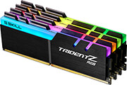 ram gskill f4 4000c18q 32gtzrb 32gb 4x8gb ddr4 4000mhz trident z rgb quad channel kit photo