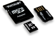 patriot psf16gmcshc10uk lx series 16gb micro sdhc class 10 sd usb adapter photo