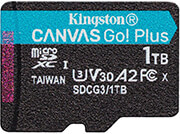 kingston sdcg3 1tbsp canvas go plus 1tb micro sdxc class 10 uhs i u3 v30 a2