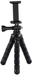 hama 04609 flex mini tripod for smartphone and gopro 14 cm black photo