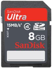 sandisk 8gb ultra secure digital hc class 4 photo