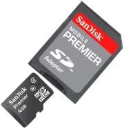sandisk 4gb mobile premier micro sd high capacity photo