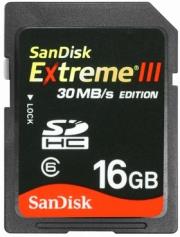 sandisk 16gb extreme iii secure digital high cap class 6 30mb s photo