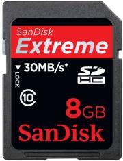 sandisk 8gb extreme secure digital hc class 10 photo