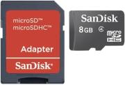 sandisk 8gb micro sd high capacity with adaptor class 4 photo