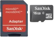 sandisk 16gb micro sd high capacity with adaptor class 4 sdsdqb 016g b35 photo