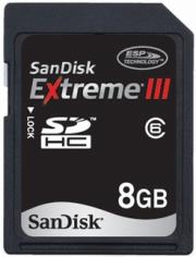 sandisk 8gb extreme iii secure digital high capacity photo