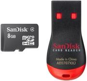 sandisk 8gb micro secure digital high capacity with micromatereader photo